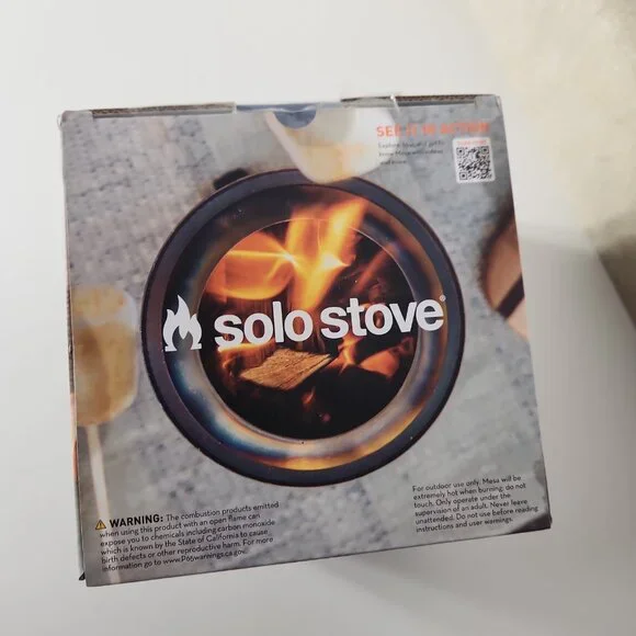 Solo Stove Mesa Tabletop Fire Pit Low Smoke Dual Fuel Water Blue NEW - Picture 6 of 9
